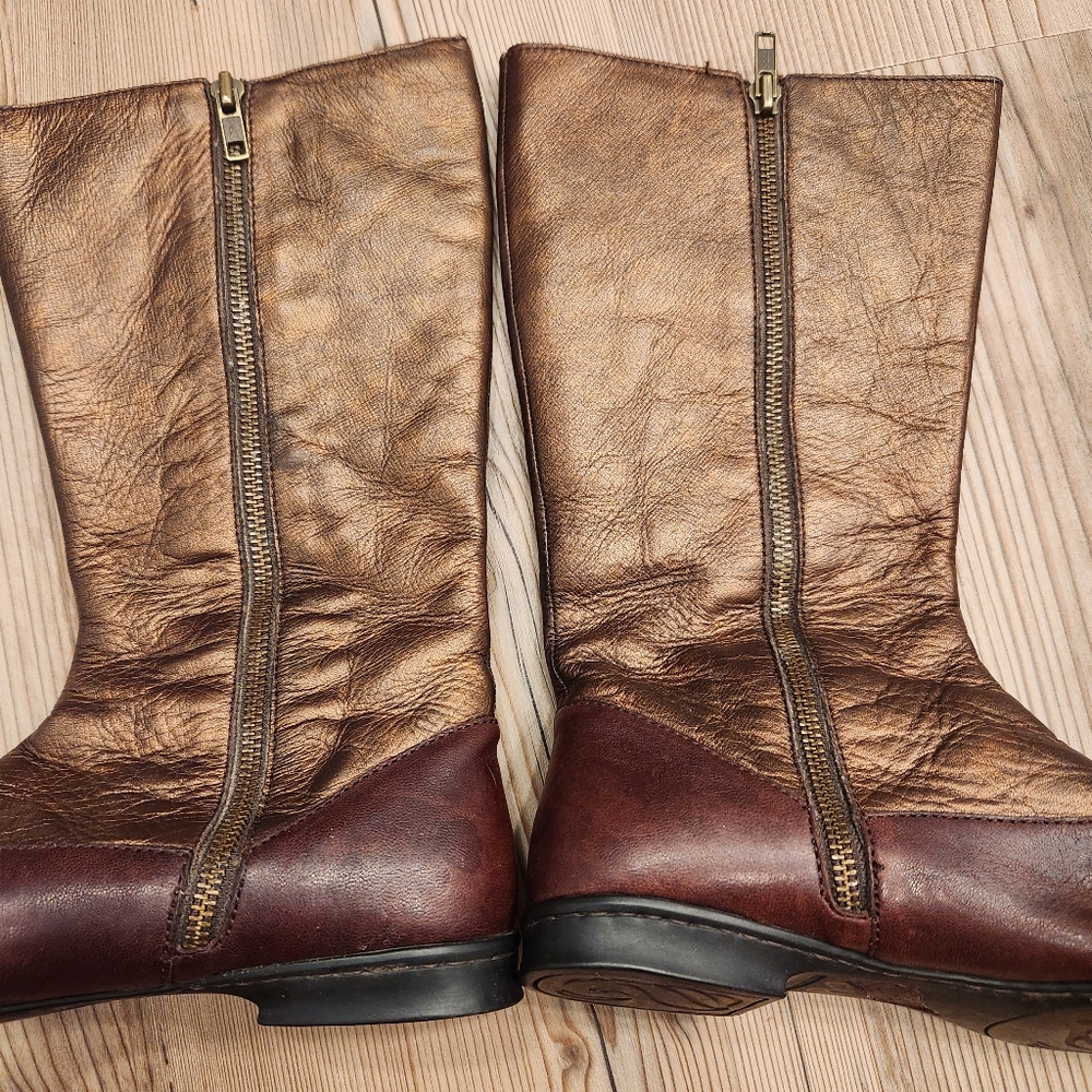 Born Leather Knee High Rider Zip Up Boot - Picture 5 of 16